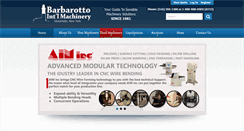 Desktop Screenshot of barbarottomachinery.com