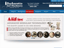 Tablet Screenshot of barbarottomachinery.com